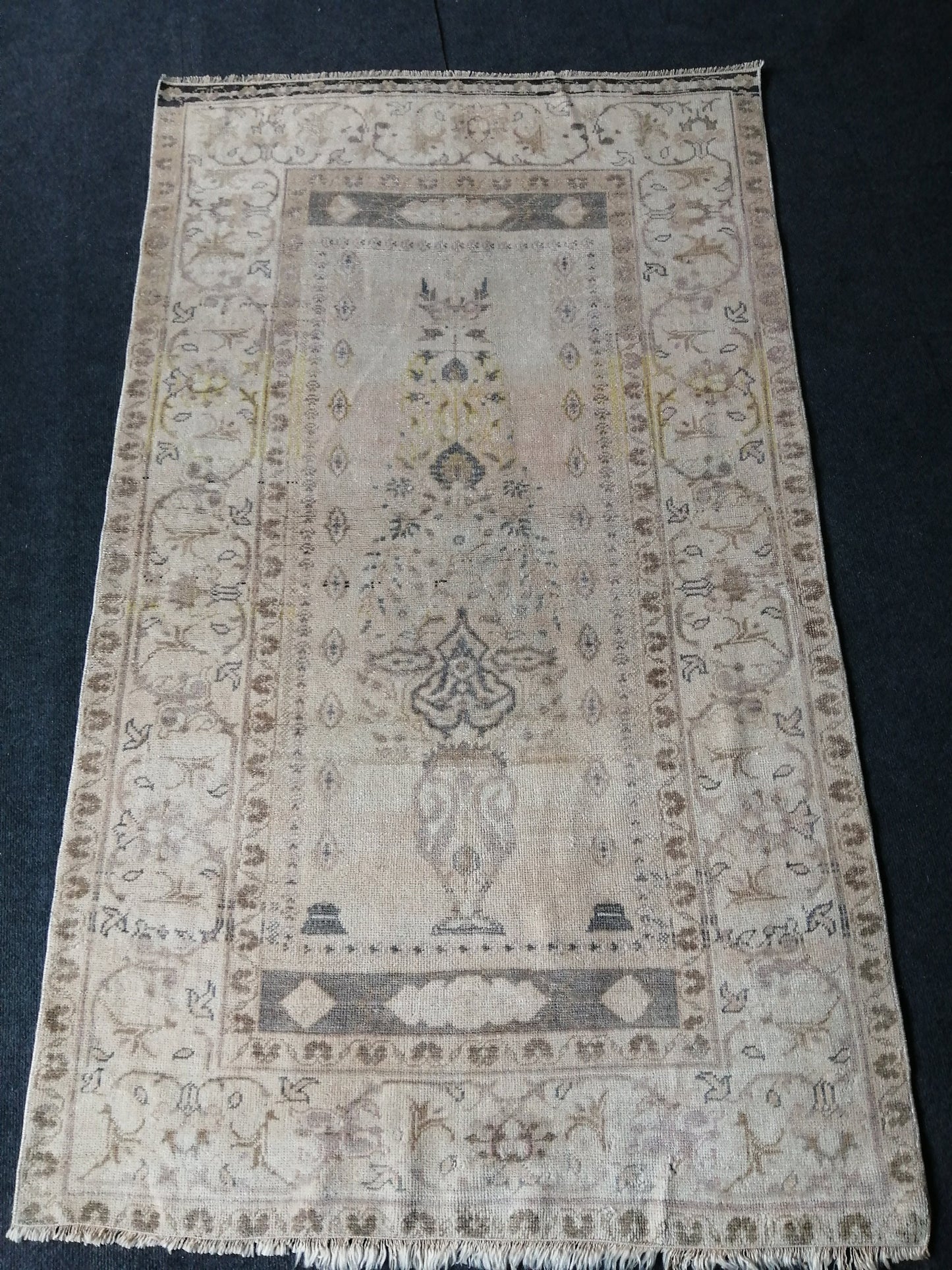 3.5 x 6 Rugs, Hand Made Rug, Oushak Rug, Rustic Rug, Bohemian Rug,  Turkish Rug, Farmhouse Rug, Vintage Rug, Wool rug Muted Oriental Rug