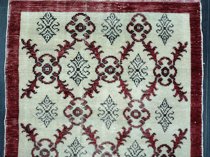 Oushak Runner Rug 6.7 x 3 Vintage Runner Rug Hallway Runner Rug Oriental Runner Kitchen Runner Rug Wool Runner Rug