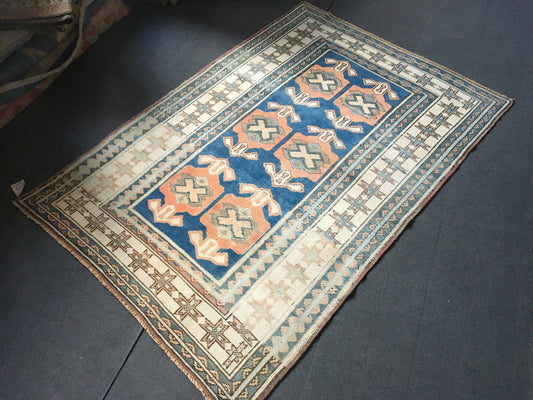 5x7 feet blue vintage bedroom area rug, medium size orange turkish living room rug, large bathroom faded area rug, living room floor rugs