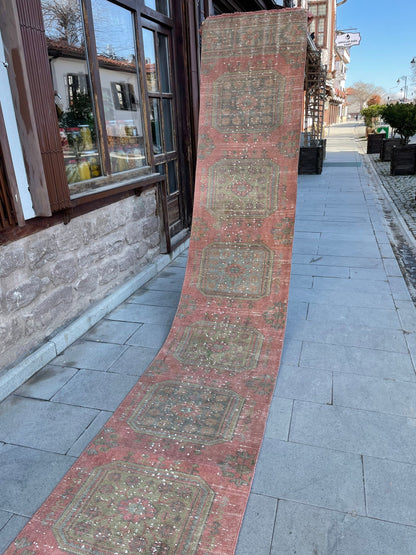Staircase Runner Rug 2.3 x 19 Extra Long Wool TURKISH Runner Rug Vintage Runner Rug Oriental Runner Rug Staircase Runner Hand Knotted Runner