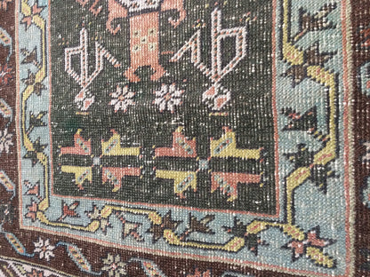 Persian RUG TURKISH Oushak Rug Vintage  Rug Oushak  Rugs  Vintage Runner Rug Wool Oushak Rug Hand Made Rugs Vintage Turkish Rug