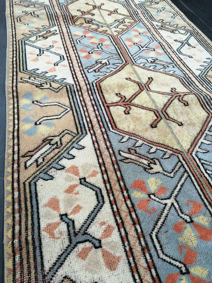 3 x 8.9 Runner Rug Handmade Patchwork Runner Rug Vintage Runner Rug Hallway Runner Rug Kitchen Runner Rug Wool Runner Rug Wool Oushak Rug