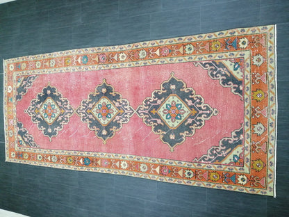 10.9 X 4.8 Oushak Runner Rug Turkish Runner Rug Vintage Runner Rug Hallway Runner Rug Kitchen Runner Rug Wool Runner Rug Wool Oushak Rug