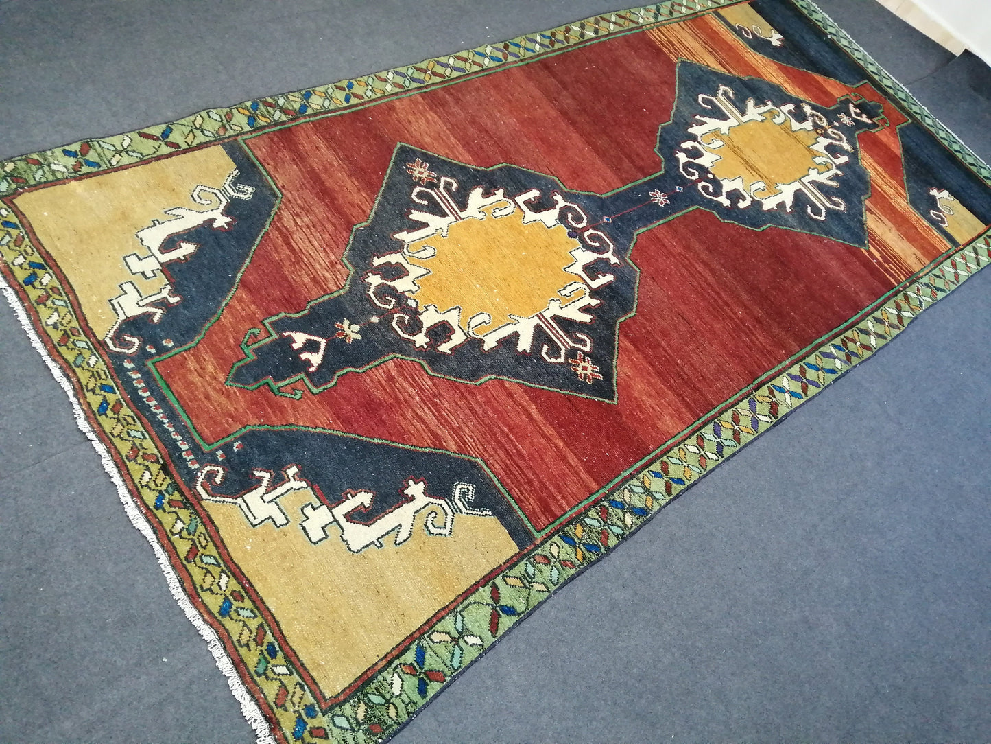 10.7 X 5 Rugs, Hand Made Rug, Oushak Rug, Rustic Rug, Bohemian Rug, Rug Runner, Turkish Rug, Farmhouse Rug, Vintage Rug, Wool rug