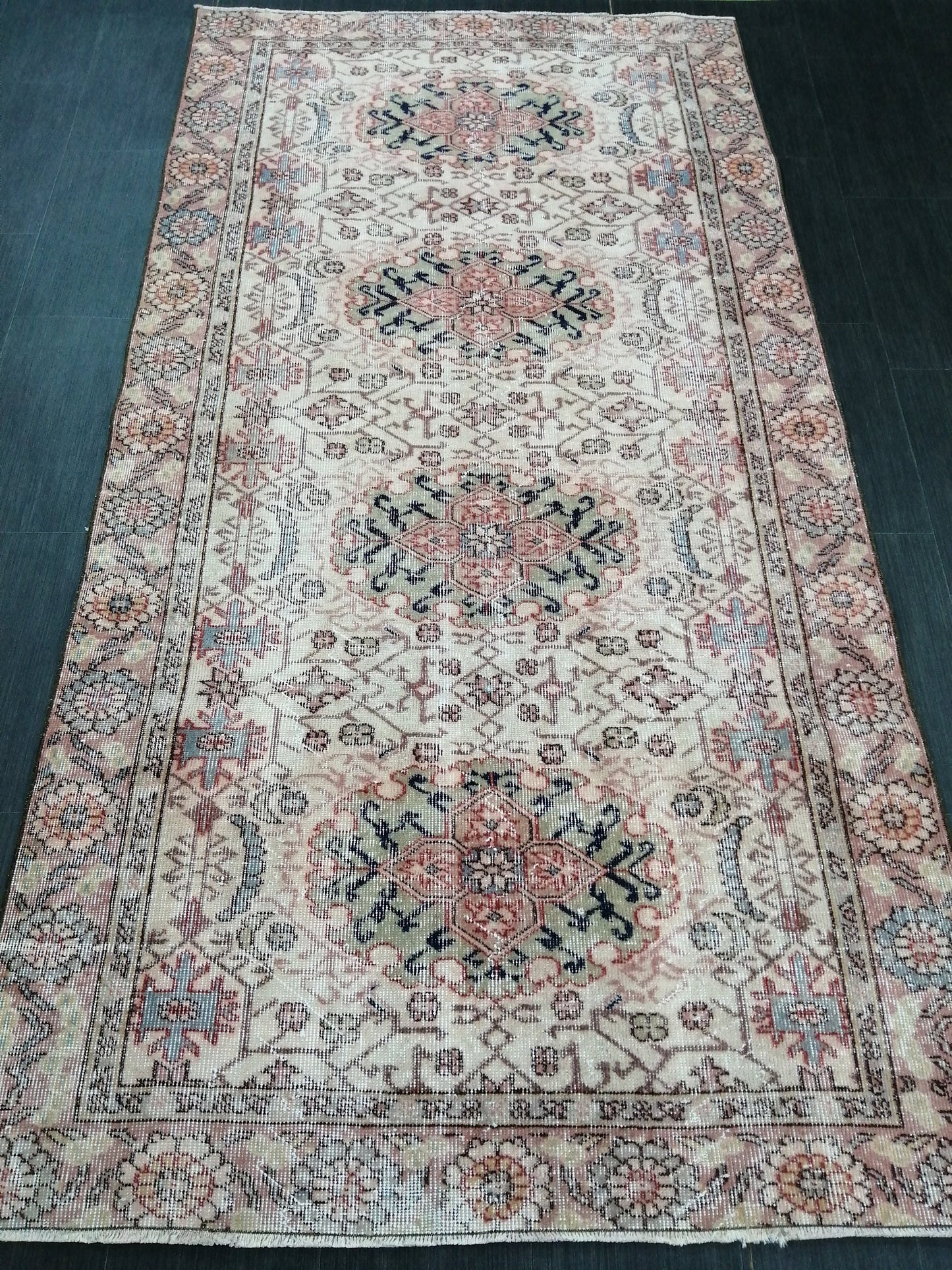 Muted Oriental Runner  8.3 x 4.3 Turkish Runner Rug Vintage Runner Rug Hallway Runner Rug Kitchen Runner Rug Persian Runner Rug