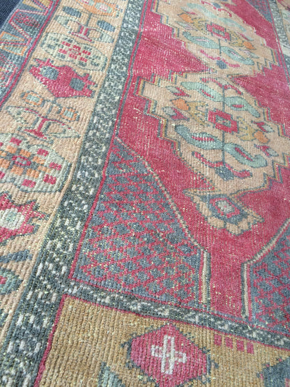 Wool Rugs Vintage Rugs  TURKISH HAND MADE Rugs   Vintage Turkish Rugs   Oushak Rug   Traditional Rug, Turkish Oushak Rug, Vintage Oushak Rug