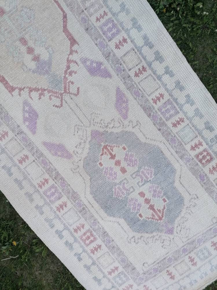 3x12'6 oushak wool runner, turkish oushak new production handmade rug, hallway runner rug