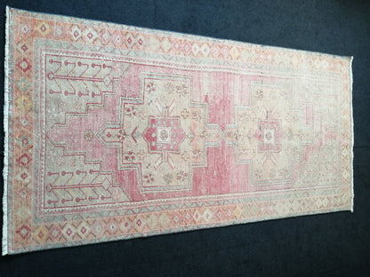 8.4 x 4.3 Turkish Rug, Oushak Rug, Oushak Rugs, Wool Oushak Rug, Oushak Runner Rugs, Runner Rug, Vintage Rug, Hand Made Rug