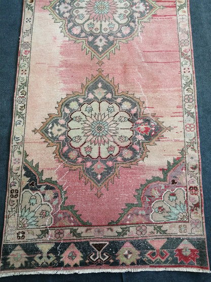 12 x 3.4 Oushak Runner Rug Turkish Runner Rug Vintage Runner Rug Hallway Runner Rug Kitchen Runner Rug Wool Runner Rug Oriental Runner Rug