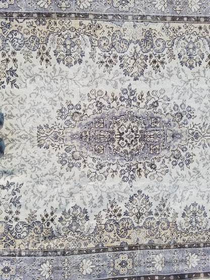 Latge vintage rug 10'4x6'10 knotted turkish rug,area rug