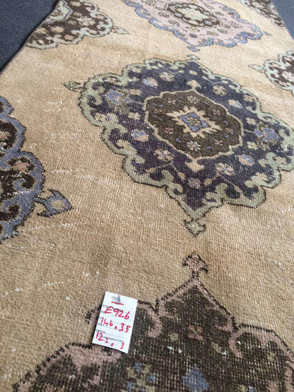 12.2 x 3 Oushak Runner Rug Turkish Runner Rug Vintage Runner Rug Hallway Runner Rug Kitchen Runner Rug Wool Runner Rug Oushak Runner