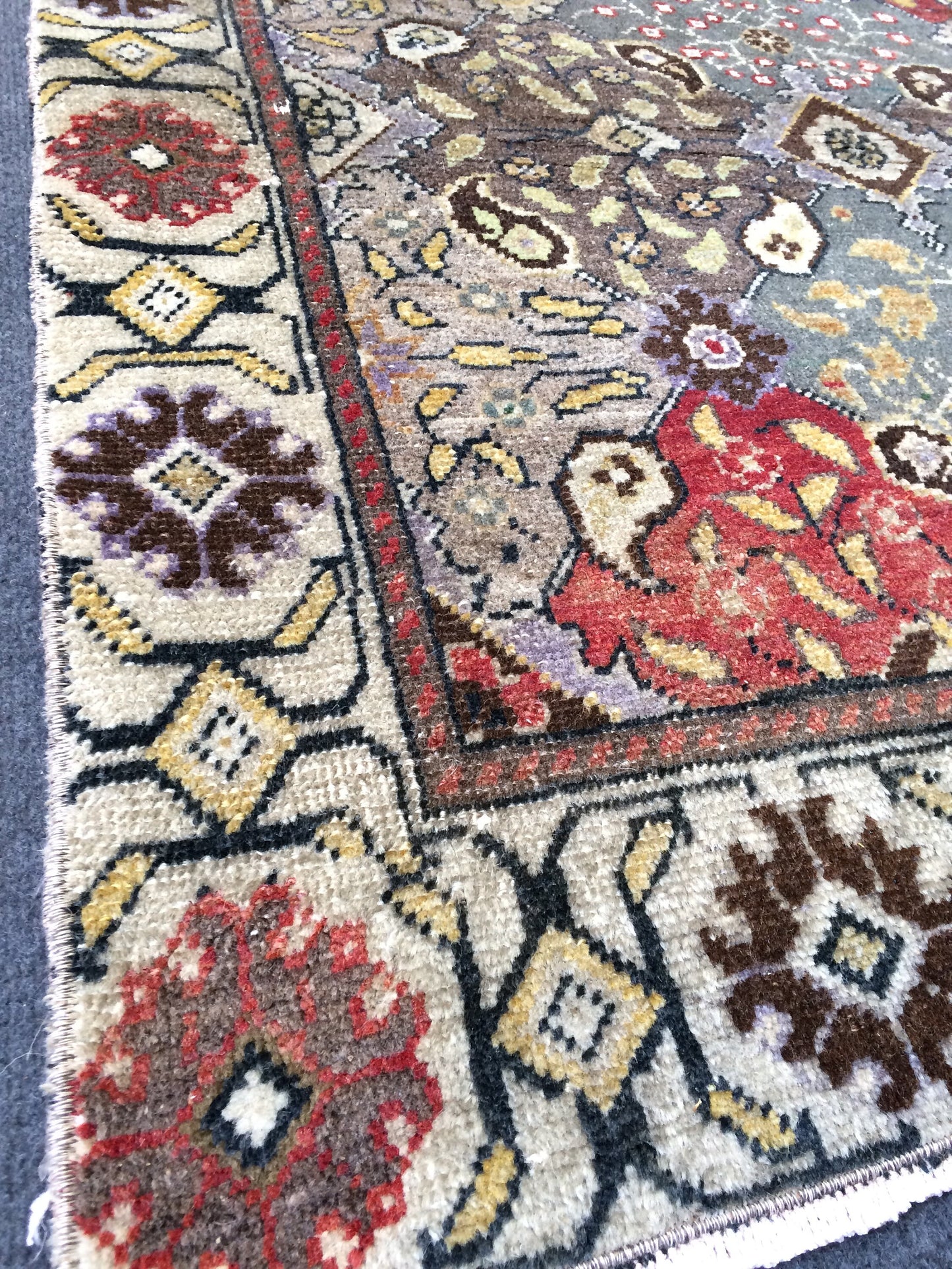 4.9 x 7 OUSHAK RUG TURKISH Oushak Rug Vintage 5x7 Rug Vintage Runner Rug Wool Rug Hand Made Rugs Vintage Turkish Rug
