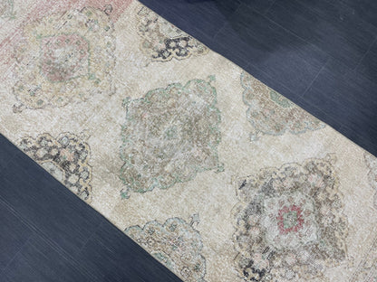 Handmade Runner RUG 3 x 12 TURKISH Oushak Rug Vintage Runner Rug Vintage Runner Rug Wool Oushak Rug Antique Rug Hand Knotted Rug