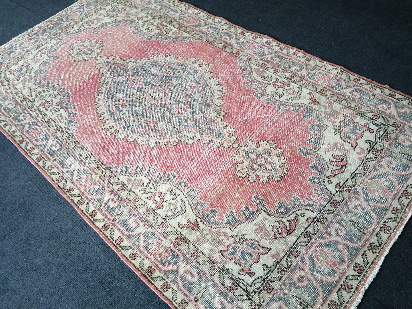 OUSHAK RUG TURKISH Oushak Rug Vintage Oushak Runner Rug Vintage Runner Rug Wool Oushak Rug Hand Made Rugs Vintage Turkish Rug