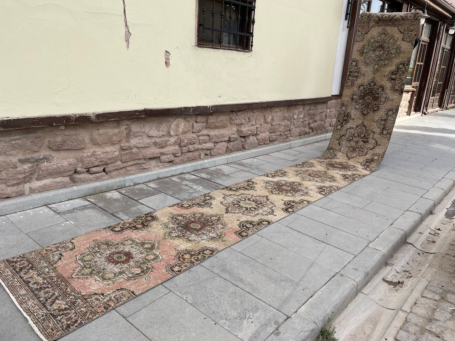 Wool Extra Long Turkish Runner Rug Very Long Oushak Runner 2.7 x 21.7 Rug Vintage Runner Rug XL Hand Knotted Runner Rug Staircase Runner rug