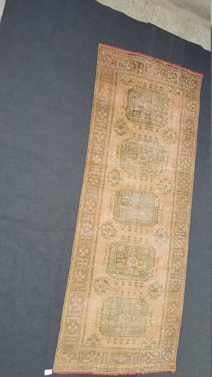 Oushak turkish rug, vintage rug, vintage oushak rug, vintage anatolian rug,unique hand made rug,kitchen rug  10'8x4'6