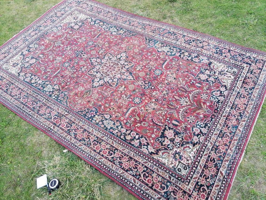 Vintage wool rug,persian wool rug, oushak hand made rug 6x9'4 bohemian rug, living room rug