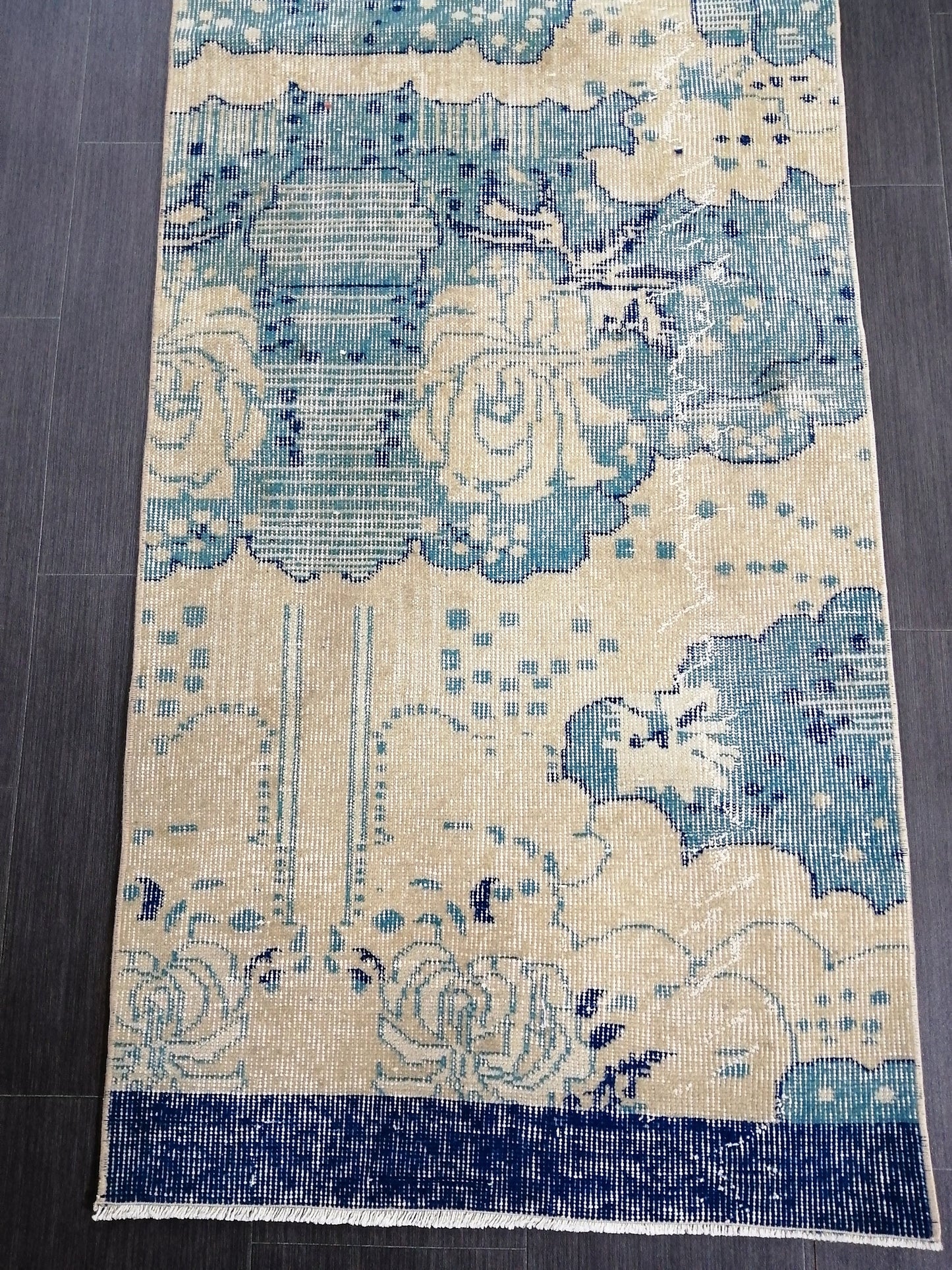 Oushak Runner Rug 10 x 2.5 Turkish Runner Rug Vintage Runner Rug Hallway Runner Rug Kitchen Runner Rug Wool Runner Rug Wool Oushak Rug