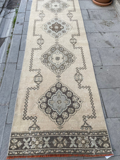 Muted Long Runner Rug 2.7 x 18.6 Long TURKISH Runner Rug Long Vintage Runner Rug Extra Long Runner Rug Staircase Runner Hand Knotted Runner