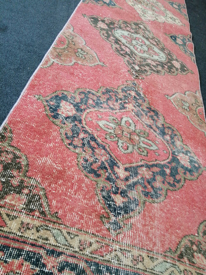 12.5 x 2.6 Turkish Oushak Runner Rug Turkish Runner Rug Vintage Runner Rug Hallway Runner Rug Kitchen Runner Rug Wool Runner Rug Wool Oushak