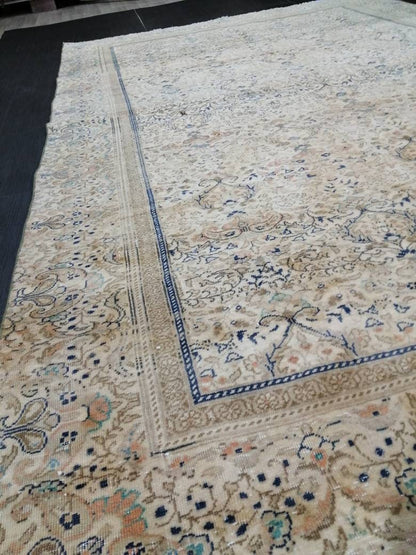 Fine Knotted OUSHAK RUG 6.2 x 9.6 TURKISH Rug Vintage Oushak Rug Vintage Oriental Rug Wool Persian Rug Hand Made Rug