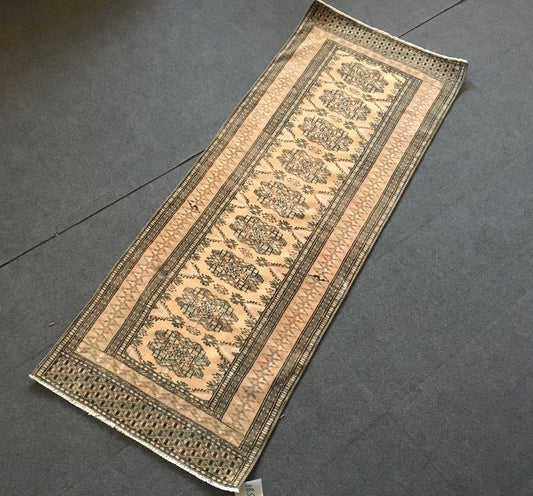 2x5 feet persian destroyed mini runner rug, vintage handmade pink muted kitchen area runner, corridor mini runner,turkish living room runner