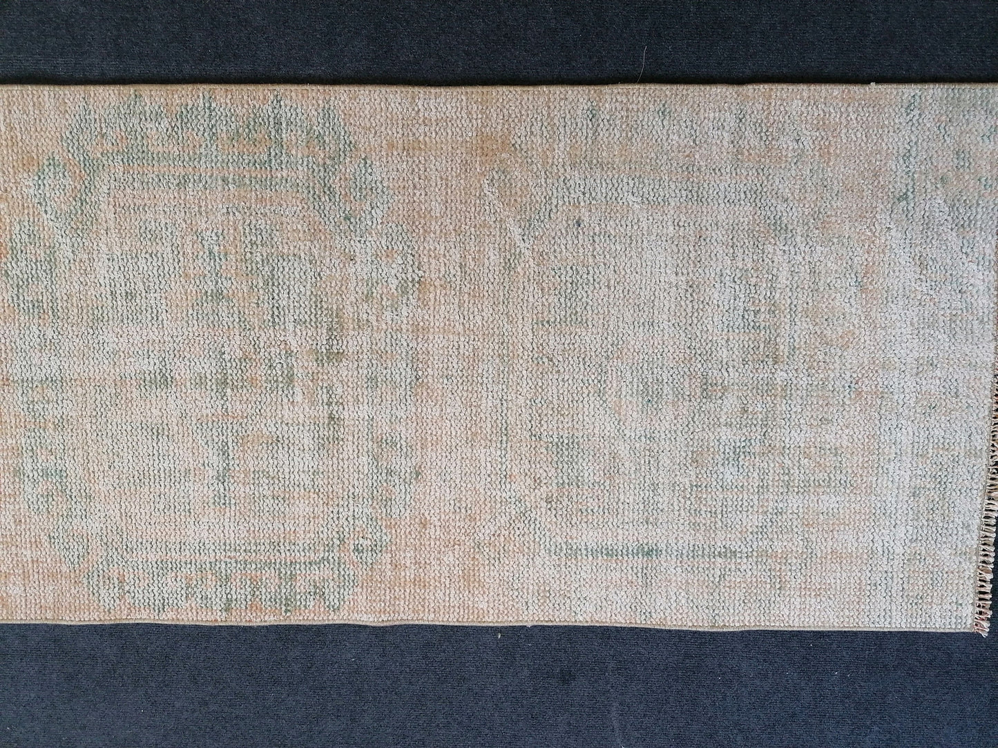11x2'5  distressed runner rug turkish runner rug muted vintage runner rug faded hallway runner rug kitchen runner rug wool runner rug