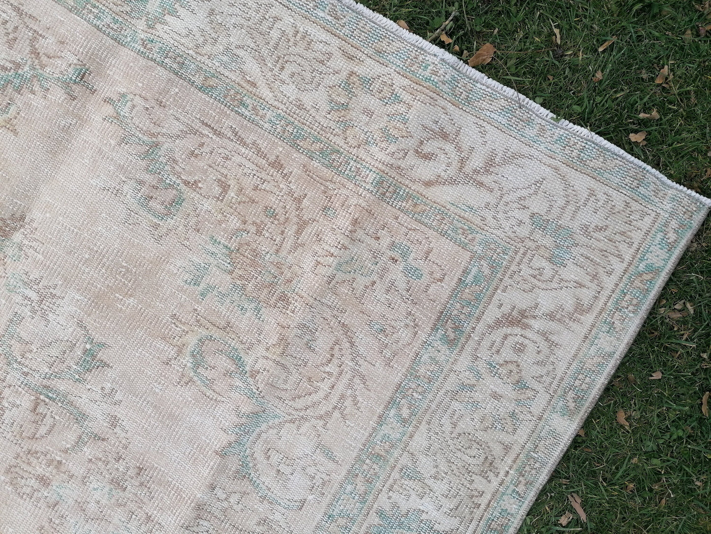 Oushak rug 6x9'4 distressed mudet vintage rug, faded living room rug anatolian rug