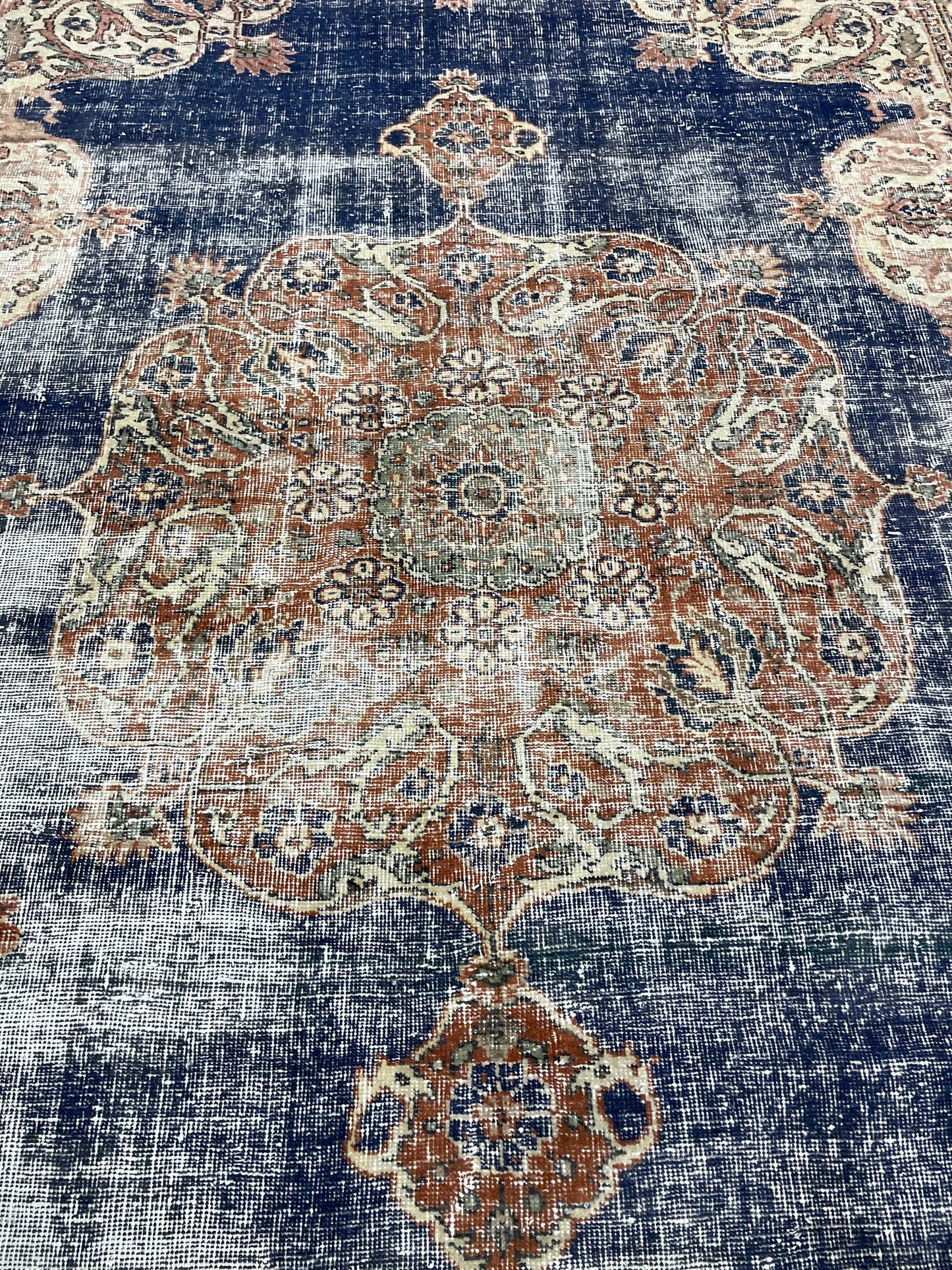 8 x 11.5 Persian RUG Distressed Oriental Rug Handmade Rug Vintage Antique Rug Vintage Quality Rug Wool Oushak Rug Hand Knotted Turkish Rug