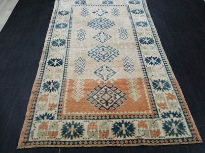 4.6 X 7.2 OUSHAK RUG TURKISH Oushak Rug Vintage Oushak Runner Rug Vintage Runner Rug Wool Oushak Rug Hand Made Rugs Vintage Turkish Rug