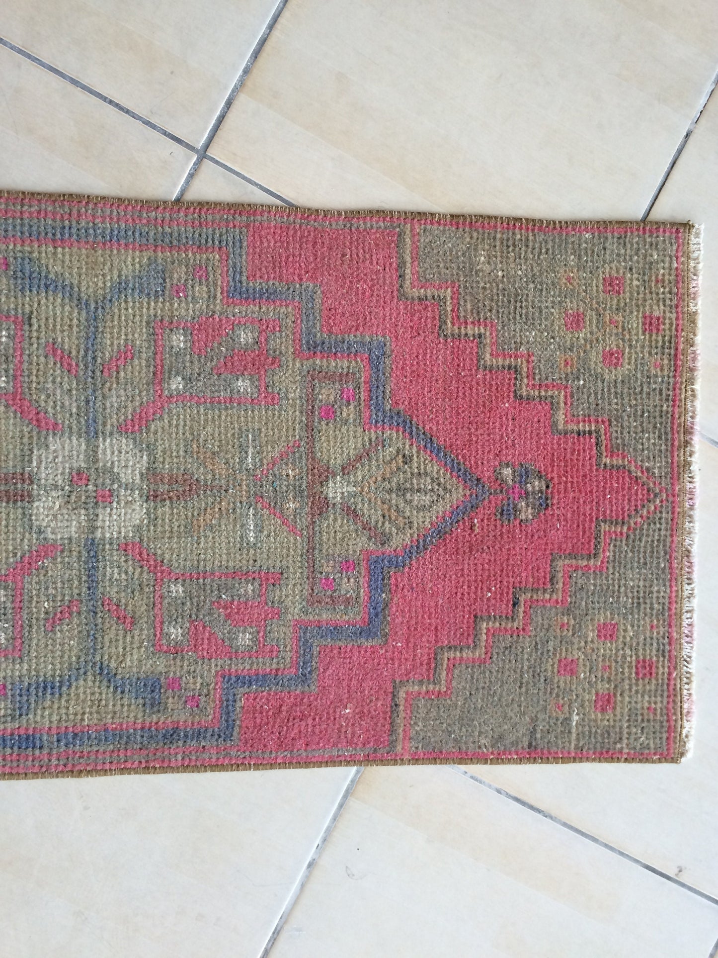 Mini Rug Small Area Rug Turkish Rug Oushak Rug Hand Made Rug Vintage Rug