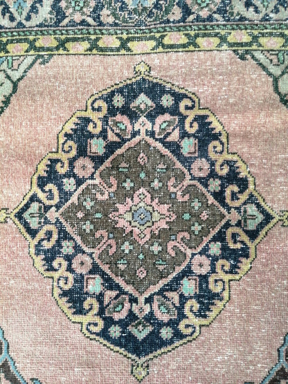 13.4 x 2.6 Vintage Oushak Runner Rug Turkish Runner Rug Vintage Runner Rug Hallway Runner Rug Kitchen Runner Rug Wool Runner Rug Wool Oushak