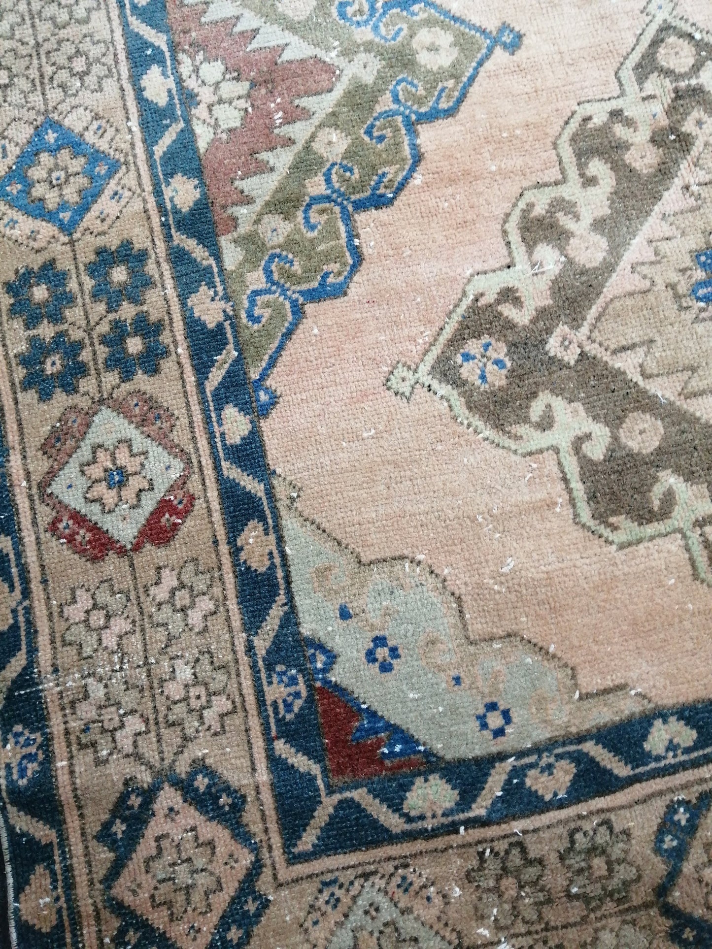 12.7 4.10 ft Oushak Runner Rug Turkish Runner Rug Vintage Runner Rug Hallway Runner Rug Kitchen Runner Rug Wool Runner Rug Wool Cream Rug