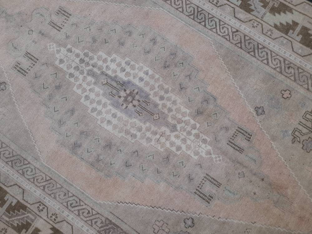 Muted OUSHAK RUG TURKISH Rug 5.7 x 11.4 Muted Vintage Oriental Rug Vintage Persian Rug Wool Rug Hand Made Rug Vintage Turkish Rug