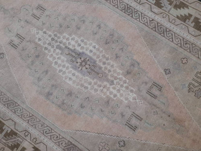 Muted OUSHAK RUG TURKISH Rug 5.7 x 11.4 Muted Vintage Oriental Rug Vintage Persian Rug Wool Rug Hand Made Rug Vintage Turkish Rug