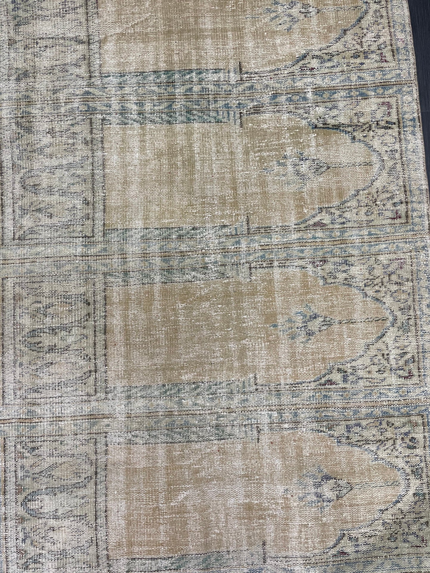 Oriental RUG TURKISH Rug 4.3 x 7.6 Vintage Oushak Rug Vintage Persian Rug Wool Meditation Rug Handmade Rugs Vintage Prayer Rug