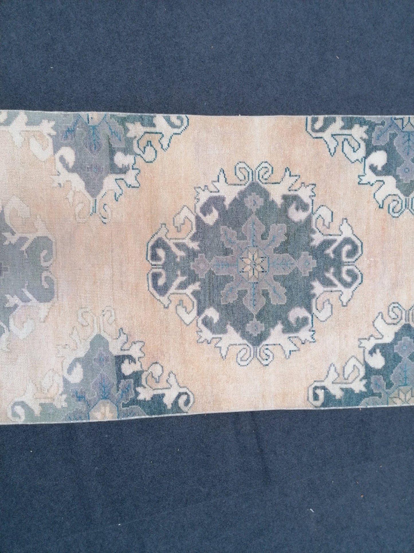 3.4 x 11.8 oushak turkish runner rug, vintage runner rug, Hand Knotted Runner - Handmade rug