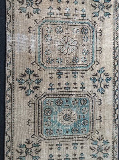10.8 x 3 Oushak Runner Rug Turkish Runner Rug Vintage Runner Rug Hallway Runner Rug Kitchen Runner Rug Wool Runner Rug Wool Oushak Rug