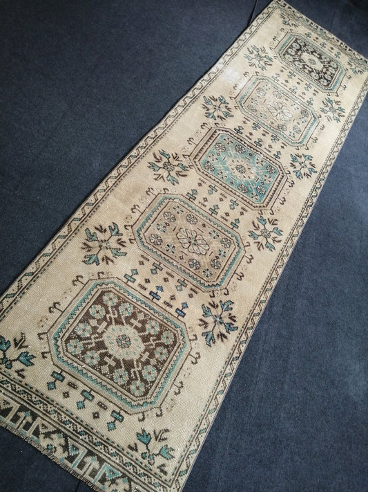 10.8 x 3 Oushak Runner Rug Turkish Runner Rug Vintage Runner Rug Hallway Runner Rug Kitchen Runner Rug Wool Runner Rug Wool Oushak Rug