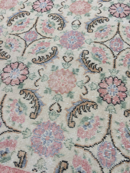 Turkish Rug, Oushak Rug, Wool Oushak Rug, Oushak Runner Rugs, Farmhouse Rug, Vintage Rug, Minimalist Rug, Hand Made Rug