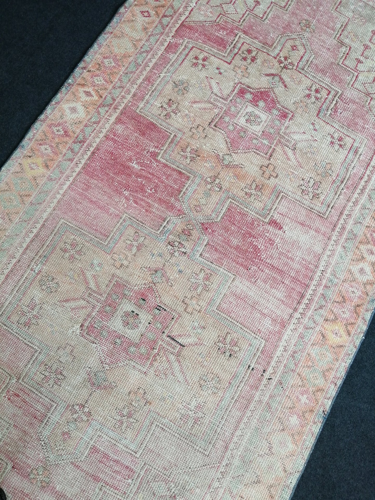 8.4 x 4.3 Turkish Rug, Oushak Rug, Oushak Rugs, Wool Oushak Rug, Oushak Runner Rugs, Runner Rug, Vintage Rug, Hand Made Rug