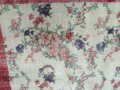 8.2 x 11.6 Large Floral OUSHAK RUG TURKISH Oushak Rug 8x12 Vintage Rug Wool Oushak Rug Hand Made Rugs Vintage Turkish Rug Floral Vintage rug
