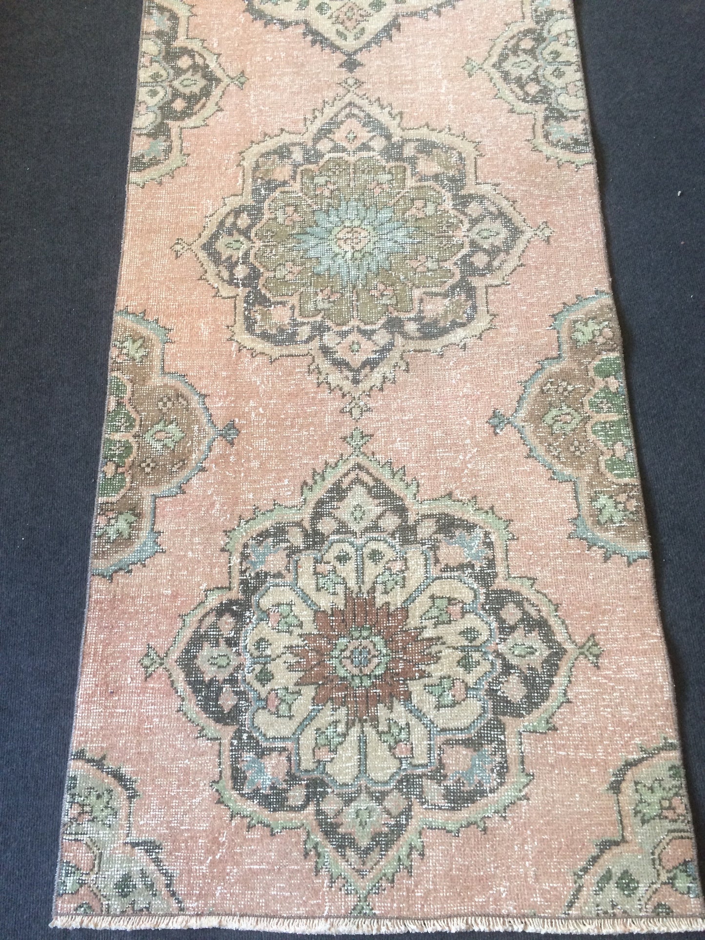 11.3 X 2.7 Oushak Runner Rug  Vintage Runner Rug Turkish Runner Rug Hallway Runner Rug Kitchen Runner Rug Wool Runner Rug Wool Oushak Rug