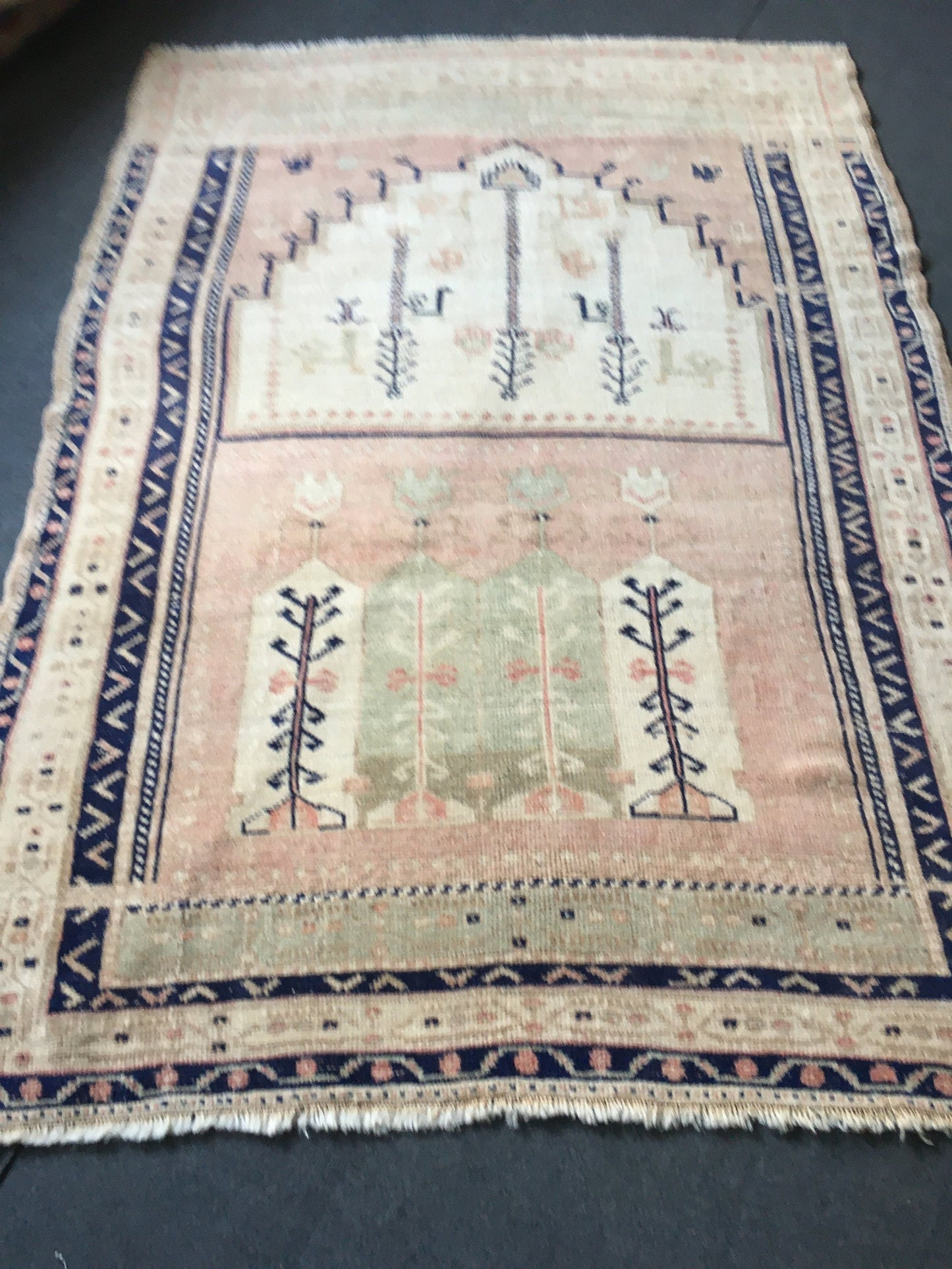 4x6 feet handmade beige living room floor rug, vintage blue kitchen area rug, bedroom area wool bohemian rug, turkish anatolian wide rugs