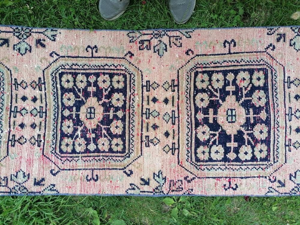 Long runner rug 2'3x20'8 vintage runner rug,vintage oushak runner rug,unique hand made rug, kitchen runner rug