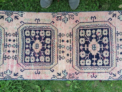 Long runner rug 2'3x20'8 vintage runner rug,vintage oushak runner rug,unique hand made rug, kitchen runner rug