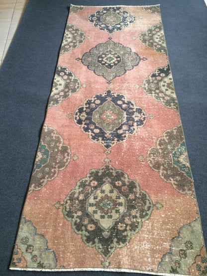 8.6 x 3.3 Oushak Runner Rug Turkish Runner Rug Vintage Runner Rug Hallway Runner Rug Kitchen Runner Rug Wool Runner Rug Wool Oushak Runner
