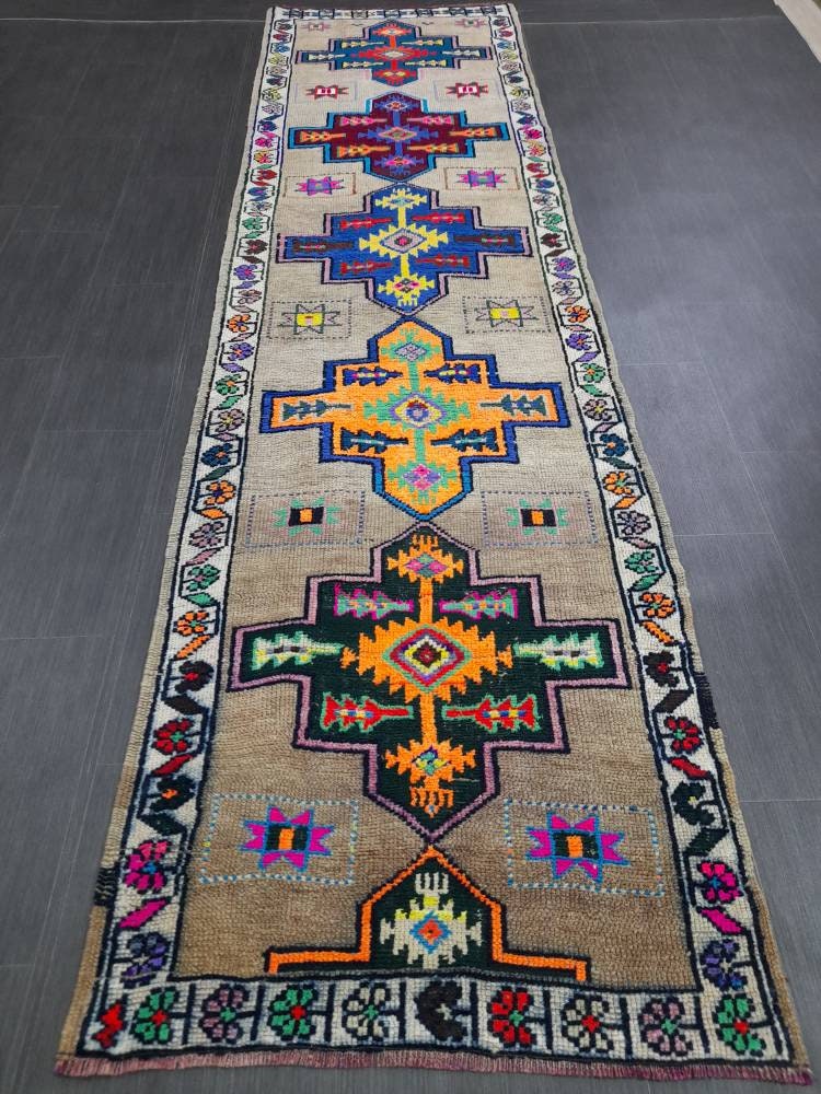 Turkish Runner 3x11 Oriental Runner Rug Rug Vintage Runner Rug Hallway Runner Rug Kitchen Runner Rug Wool Runner Persian Runner Rug Kurdish
