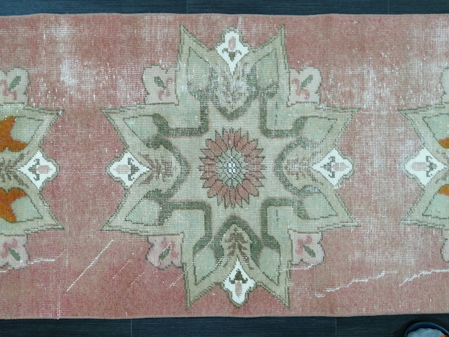 Vintage Oushak Runner Rug 8.2 x 2.3 Vintage Runner Rug Hallway Runner Rug Kitchen Runner Rug Wool Runner Rug Wool Oushak Rug