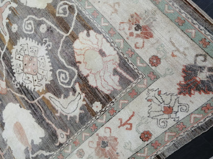 OUSHAK RUG, 12.4 x 8.7 Turkish Oushak Rug, Vintage Oushak Rug Wool Oushak Rug Hand Made Rugs, AUTHENTIC Oushak Rug